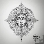 Tattoo sketch cosmic story, ink illustration… – tattoo sketch (№1758166434_0, 18.09.2025 03:33) — tattoovalue.net