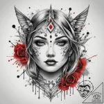 Tattoo sketch blessed portrayal, tattoo flash… – tattoo sketch (№1758168020_0, 18.09.2025 04:00) — tattoovalue.net