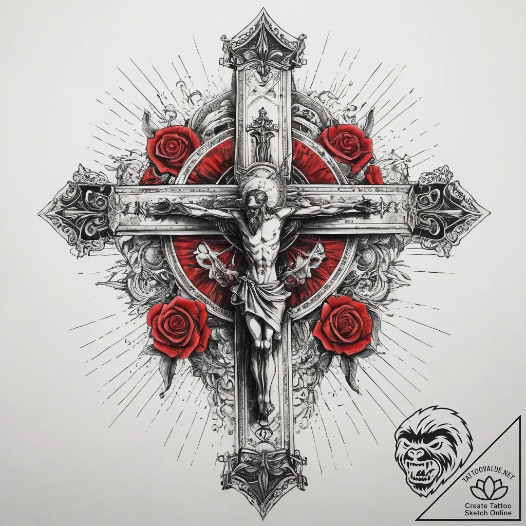 Tattoo sketch holy person, tattoo line art, d... - tattoo sketch (№1758170791_0, 18.09.2025 04:46) — tattoovalue.net