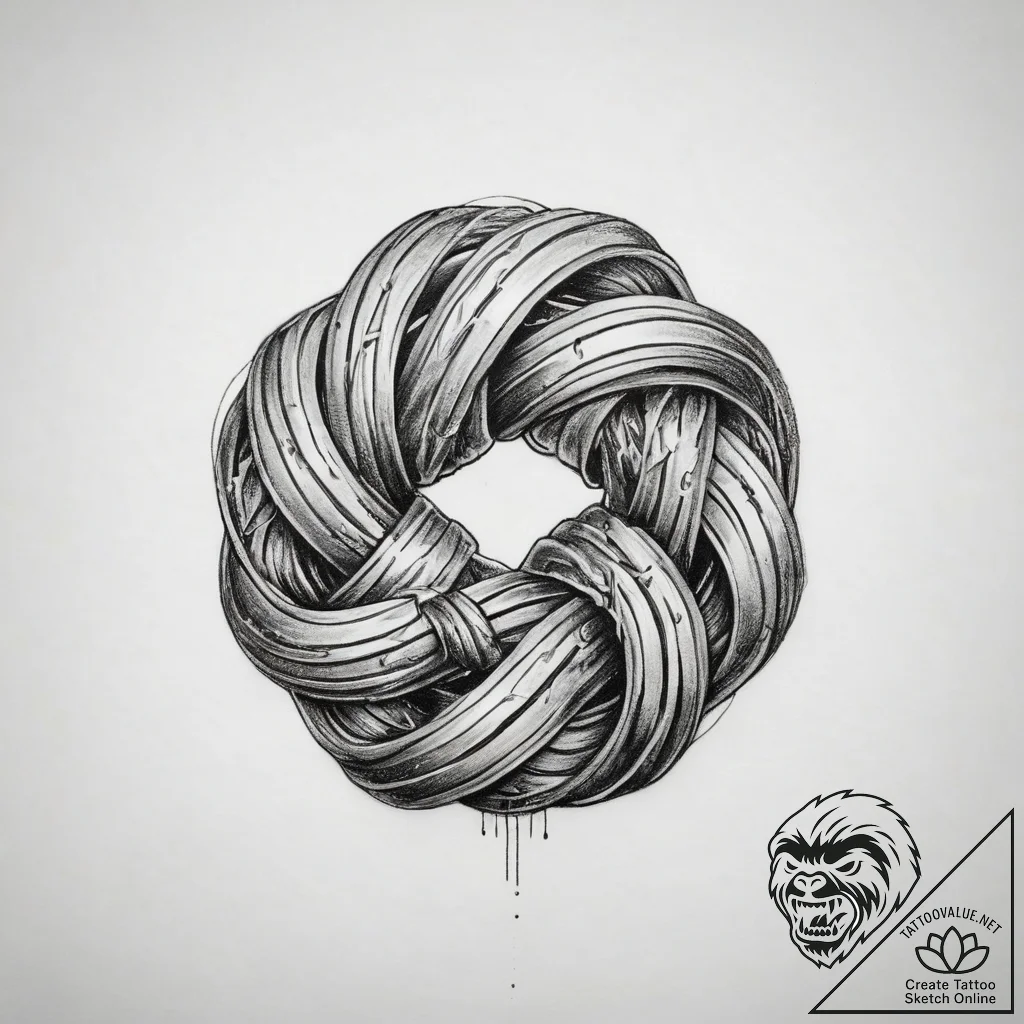 Tattoo sketch knot - tattoo sketch (№1758171183_0, 18.09.2025 04:53) — tattoovalue.net