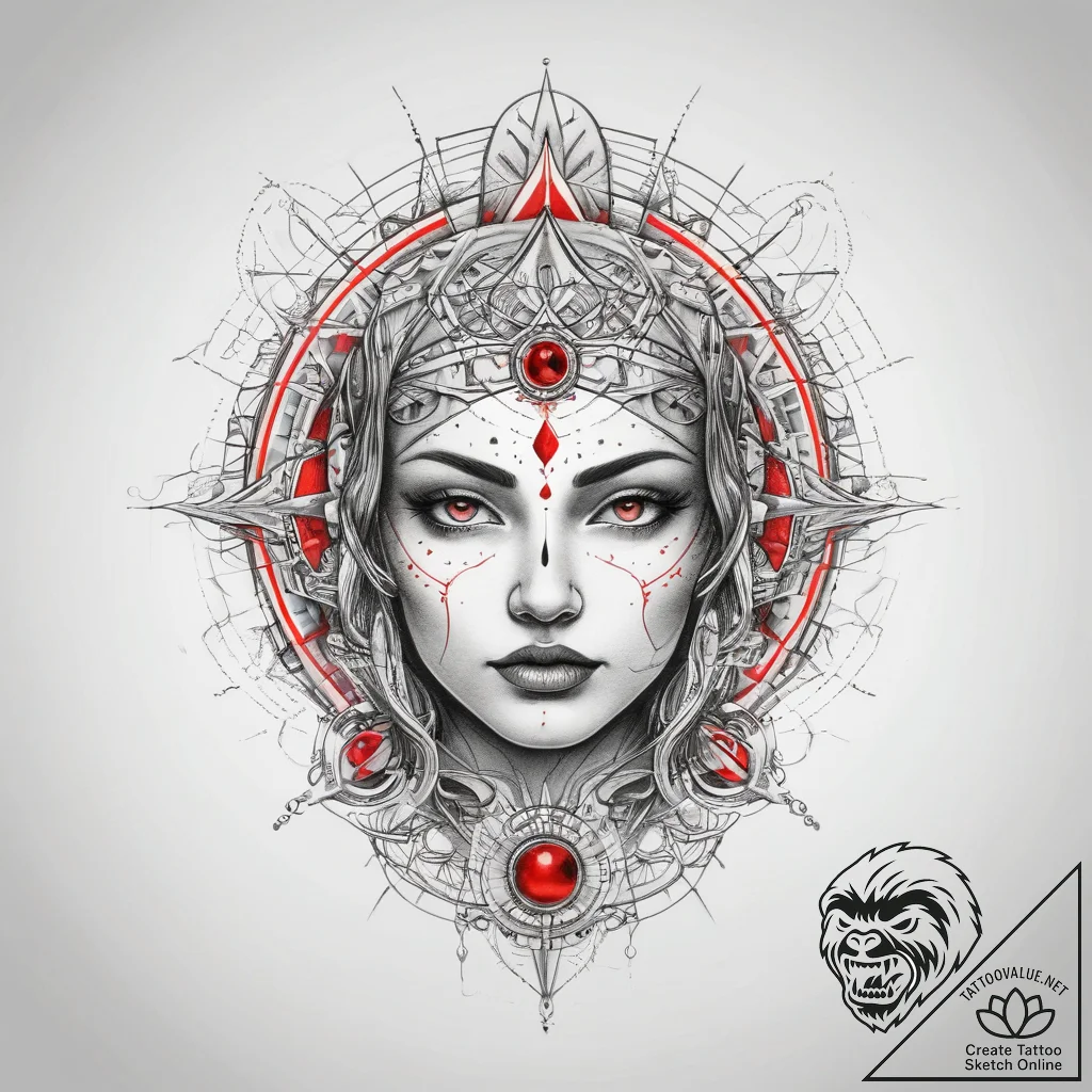 Tattoo sketch cosmic presence, concept art fo... - tattoo sketch (№1758172353_0, 18.09.2025 05:12) — tattoovalue.net