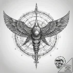 Tattoo sketch mystical plane, concept art for… – tattoo sketch (№1758172550_0, 18.09.2025 05:15) — tattoovalue.net
