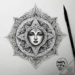 Tattoo sketch saint portrait, artistic tattoo… – tattoo sketch (№1758174109_0, 18.09.2025 05:41) — tattoovalue.net