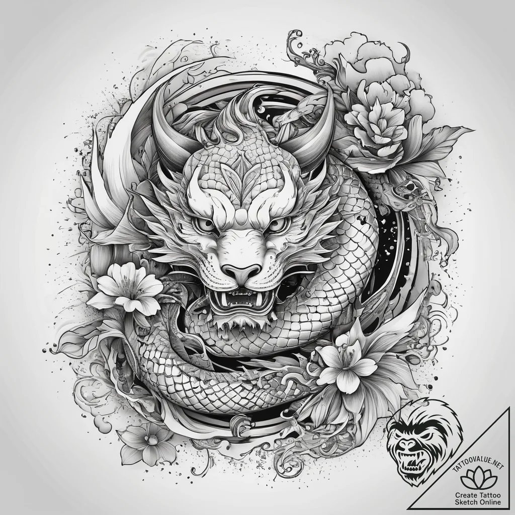 Tattoo sketch spirit, ink illustration for ta... - tattoo sketch (№1758174695_0, 18.09.2025 05:51) — tattoovalue.net