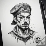 Tattoo sketch soldier with a knot, artistic t… – tattoo sketch (№1758174891_0, 18.09.2025 05:54) — tattoovalue.net