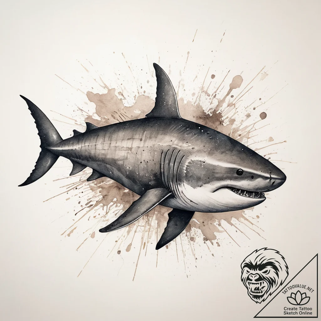 Tattoo sketch megamouth shark, tattoo line ar... - tattoo sketch (№1758176258_0, 18.09.2025 06:17) — tattoovalue.net