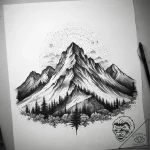 Tattoo sketch mountain, tattoo sketch design,… – tattoo sketch (№1758177041_0, 18.09.2025 06:30) — tattoovalue.net