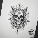 Tattoo sketch cosmic ghost, tattoo flash shee… – tattoo sketch (№1758177627_0, 18.09.2025 06:40) — tattoovalue.net