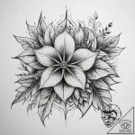 Tattoo sketch a symbolic plant, tattoo flash… – tattoo sketch (№1758177823_0, 18.09.2025 06:43) — tattoovalue.net