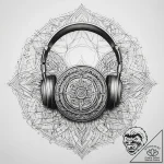 Tattoo sketch headphones with music, tattoo l… – tattoo sketch (№1758178629_0, 18.09.2025 06:57) — tattoovalue.net