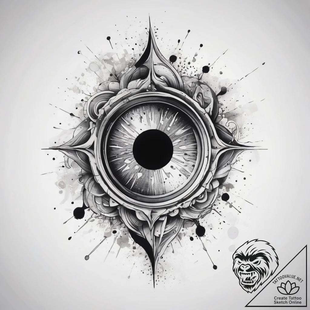 Tattoo sketch узор с черной дырой, ink illust... - tattoo sketch (№1758179227_0, 18.09.2025 07:07) — tattoovalue.net