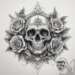 Tattoo sketch cosmic ghost, tattoo flash shee… – tattoo sketch (№1758179625_0, 18.09.2025 07:13) — tattoovalue.net