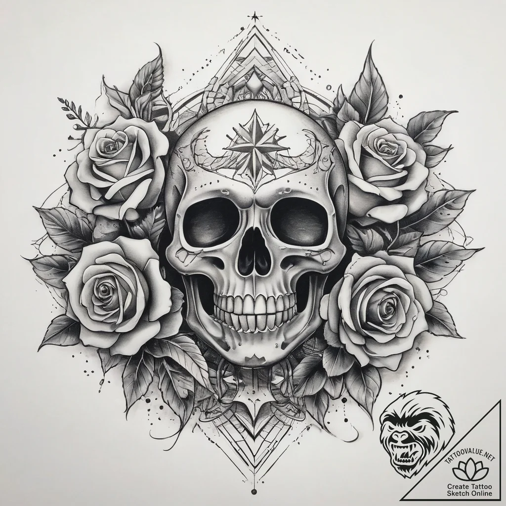 Tattoo sketch cosmic ghost, tattoo flash shee... - tattoo sketch (№1758179625_0, 18.09.2025 07:13) — tattoovalue.net
