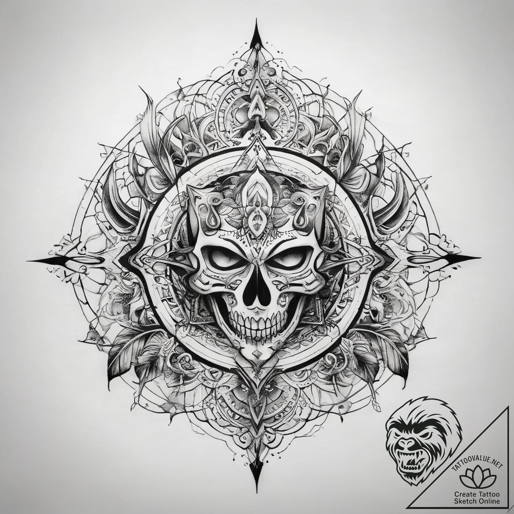 Tattoo sketch mystical ally, tattoo flash she... - tattoo sketch (№1758180064_0, 18.09.2025 07:21) — tattoovalue.net