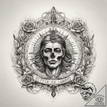 Tattoo sketch spiritual scene, tattoo line ar… – tattoo sketch (№1758180678_0, 18.09.2025 07:31) — tattoovalue.net