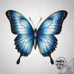 Tattoo sketch blue morpho butterfly, tattoo f… – tattoo sketch (№1758181886_0, 18.09.2025 07:51) — tattoovalue.net