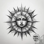 Tattoo sketch blackwork черное солнце, ink il… – tattoo sketch (№1758182281_0, 18.09.2025 07:58) — tattoovalue.net