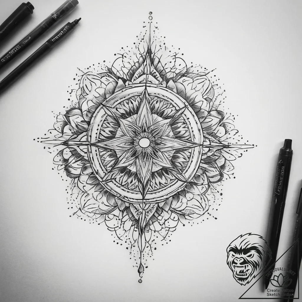 Tattoo sketch dust, ink illustration for tatt... - tattoo sketch (№1758182485_0, 18.09.2025 08:01) — tattoovalue.net