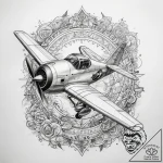 Tattoo sketch bomber plane tattoo – tattoo sketch (№1758182682_0, 18.09.2025 08:04) — tattoovalue.net