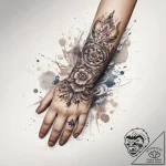 Tattoo sketch hands with a scroll, tattoo ske… – tattoo sketch (№1758183099_0, 18.09.2025 08:11) — tattoovalue.net