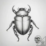 Tattoo sketch dung beetle, tattoo drawing out… – tattoo sketch (№1758184519_0, 18.09.2025 08:35) — tattoovalue.net