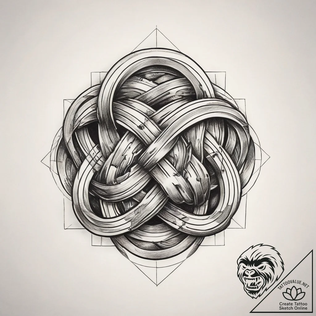 Tattoo sketch knot, concept art for tattoo, s... - tattoo sketch (№1758184728_0, 18.09.2025 08:38) — tattoovalue.net
