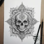 Tattoo sketch crochet a crochet hook, ink ill… – tattoo sketch (№1758184923_0, 18.09.2025 08:42) — tattoovalue.net