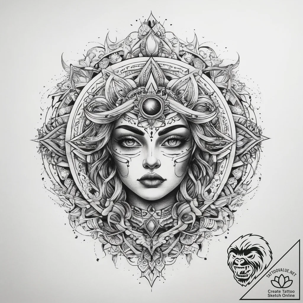 Tattoo sketch cosmic rebirth, tattoo sketch d... - tattoo sketch (№1758186108_0, 18.09.2025 09:01) — tattoovalue.net