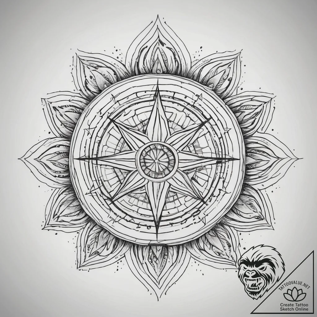 Tattoo sketch holy cosmos, tattoo drawing out... - tattoo sketch (№1758186695_0, 18.09.2025 09:11) — tattoovalue.net