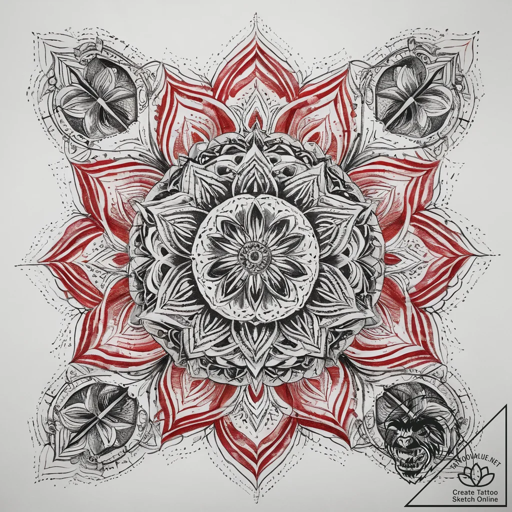 Tattoo sketch ember, ink illustration for tat... - tattoo sketch (№1758187085_0, 18.09.2025 09:18) — tattoovalue.net