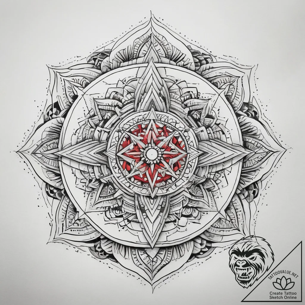 Tattoo sketch cosmic land, tattoo line art, b... - tattoo sketch (№1758190034_0, 18.09.2025 10:07) — tattoovalue.net