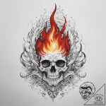 Tattoo sketch flame, tattoo line art, sketch… – tattoo sketch (№1758190424_0, 18.09.2025 10:13) — tattoovalue.net