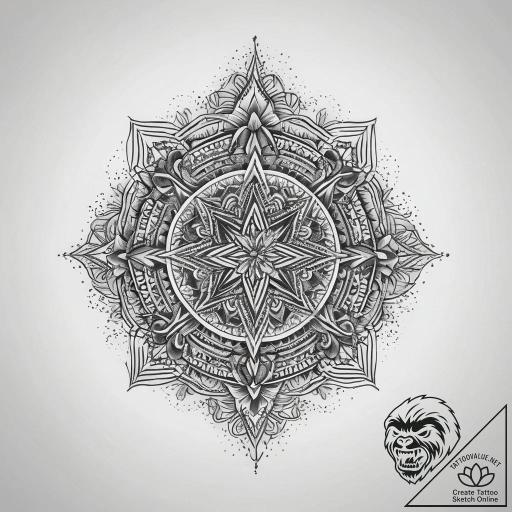 Tattoo sketch sacred representation, tattoo l... - tattoo sketch (№1758191023_0, 18.09.2025 10:23) — tattoovalue.net