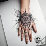 Tattoo sketch hands with a chain, tattoo line… – tattoo sketch (№1758192201_0, 18.09.2025 10:43) — tattoovalue.net
