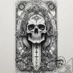 Tattoo sketch tarot card death, concept art f… – tattoo sketch (№1758193585_0, 18.09.2025 11:06) — tattoovalue.net