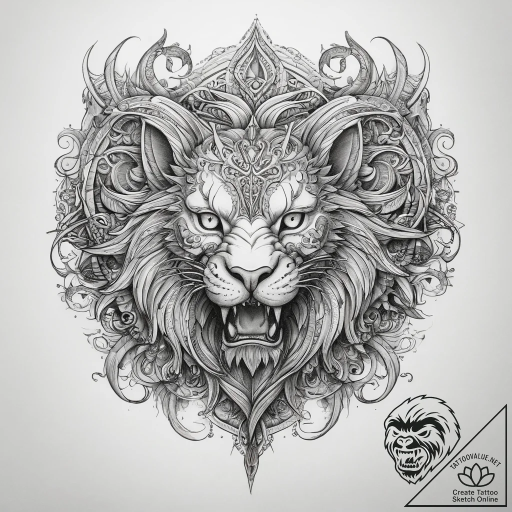 Tattoo sketch manticore tail, tattoo drawing... - tattoo sketch (№1758193780_0, 18.09.2025 11:09) — tattoovalue.net