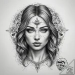 Tattoo sketch holy representation, tattoo lin… – tattoo sketch (№1758195342_0, 18.09.2025 11:35) — tattoovalue.net