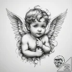 Tattoo sketch cherub – tattoo sketch (№1758197099_0, 18.09.2025 12:04) — tattoovalue.net