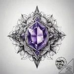 Tattoo sketch amethyst – tattoo sketch (№1758197501_0, 18.09.2025 12:11) — tattoovalue.net