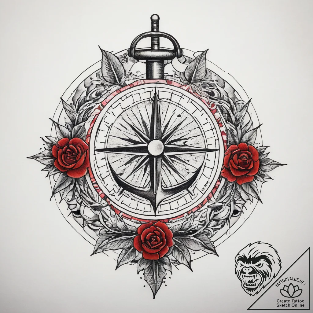 Tattoo sketch red, tattoo flash sheet design,... - tattoo sketch (№1758199099_0, 18.09.2025 12:38) — tattoovalue.net