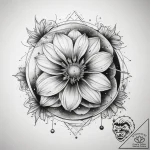 Tattoo sketch cosmos – tattoo sketch (№1758201073_0, 18.09.2025 13:11) — tattoovalue.net