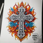 Tattoo sketch spirit of the fire, tattoo sket… – tattoo sketch (№1758202112_0, 18.09.2025 13:28) — tattoovalue.net