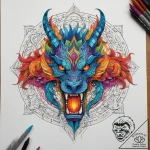 Tattoo sketch zmey gorynych, the three-headed… – tattoo sketch (№1758202318_0, 18.09.2025 13:31) — tattoovalue.net