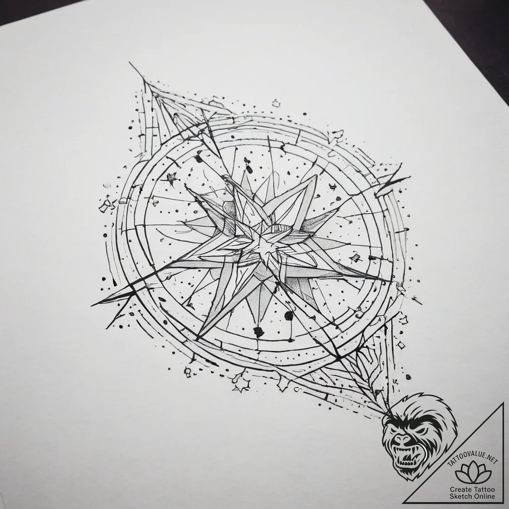 Tattoo sketch constellation pattern, tattoo d... - tattoo sketch (№1758202908_0, 18.09.2025 13:41) — tattoovalue.net