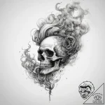 Tattoo sketch smoke – tattoo sketch (№1758203103_0, 18.09.2025 13:45) — tattoovalue.net