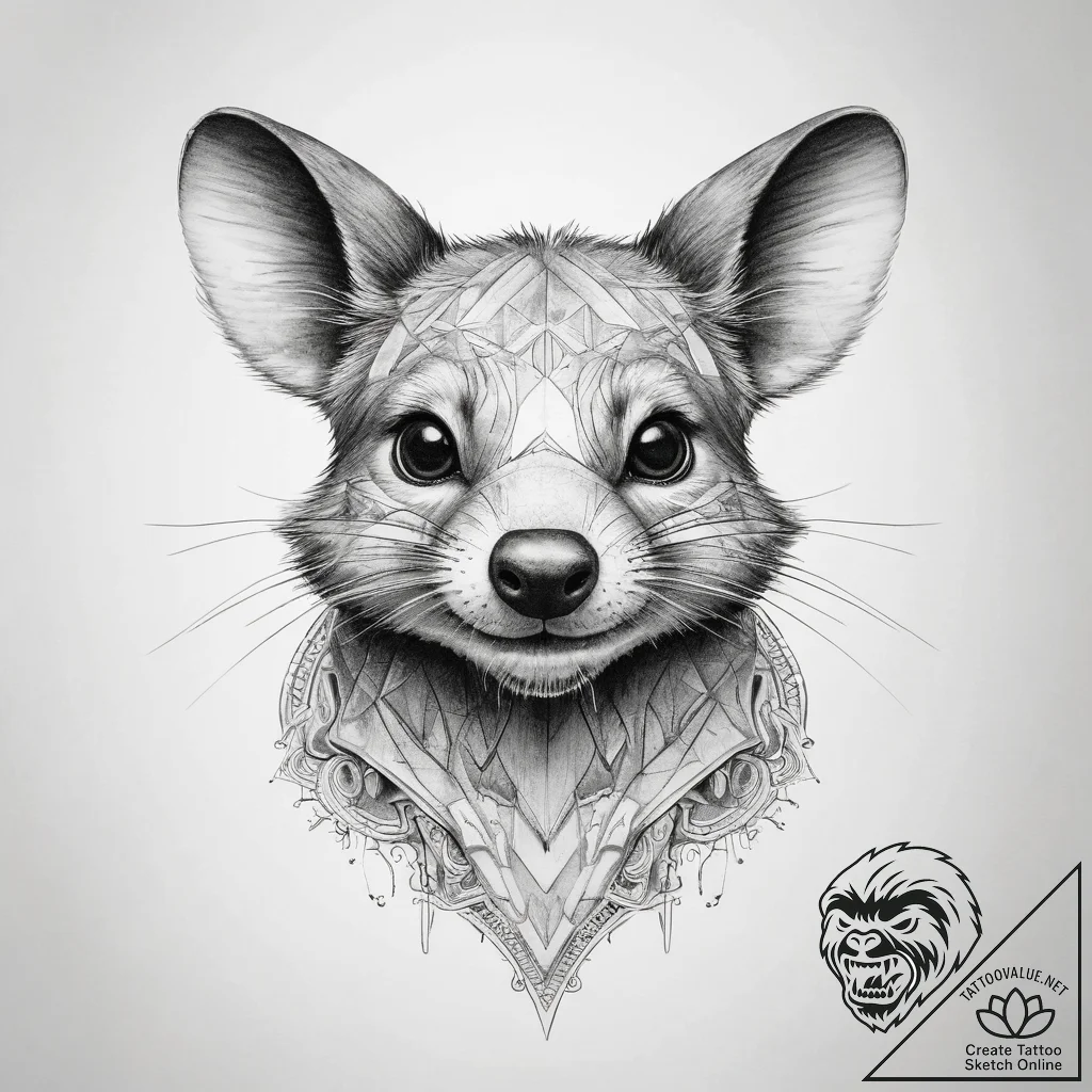 Tattoo sketch bandicoot - tattoo sketch (№1758206026_0, 18.09.2025 14:33) — tattoovalue.net
