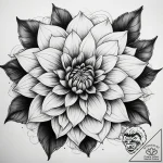 Tattoo sketch dahlia flower, ink illustration… – tattoo sketch (№1758208181_0, 18.09.2025 15:09) — tattoovalue.net