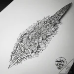 Tattoo sketch knife, artistic tattoo sketch,… – tattoo sketch (№1758209368_0, 18.09.2025 15:29) — tattoovalue.net