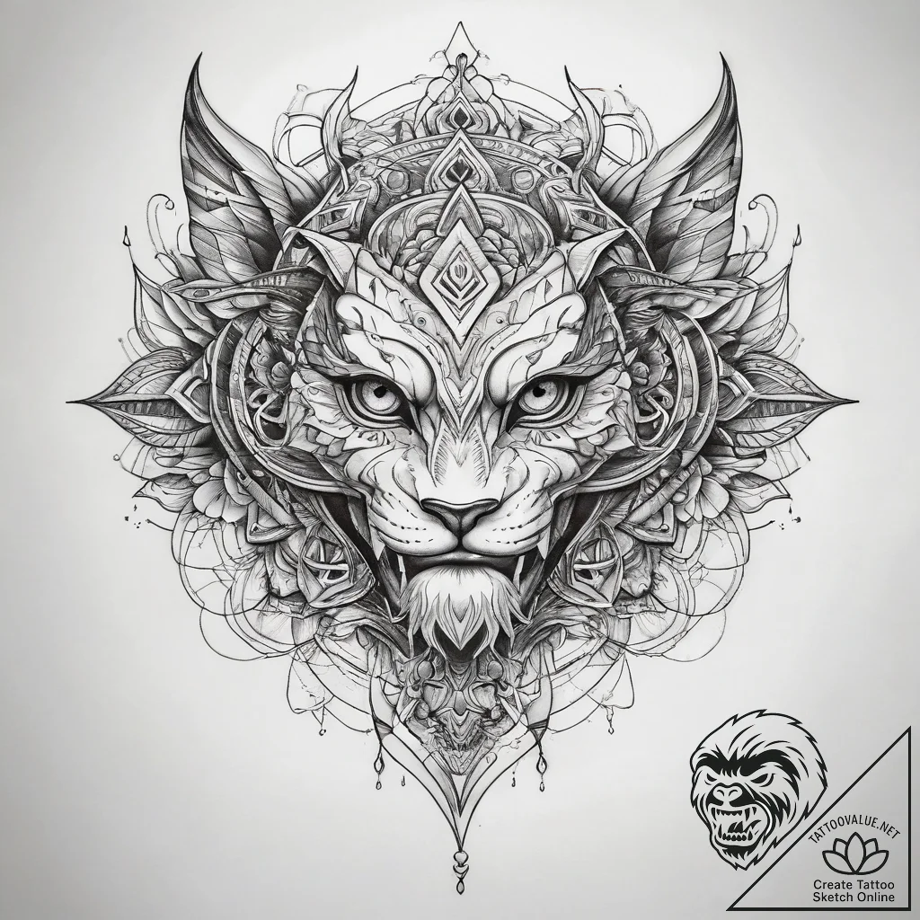 Tattoo sketch copper - tattoo sketch (№1758209572_0, 18.09.2025 15:32) — tattoovalue.net