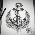 Tattoo sketch anchor – tattoo sketch (№1758210164_0, 18.09.2025 15:42) — tattoovalue.net